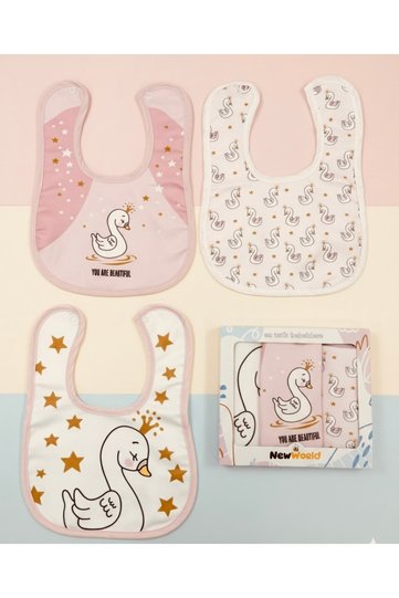 3-Piece Baby Bib Set Patterned Theme Set