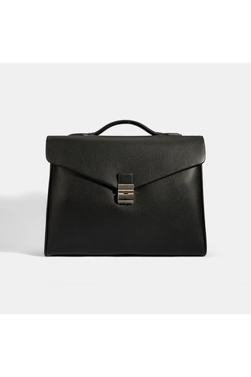 Men's Black Leather Briefcase