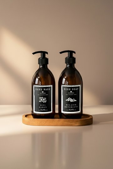 Oval Wooden Stand with 2 Liquid Soap Dishwashing Liquid Bottles Queen Liquid Soap Dispenser 500ml Ss Hd Oval