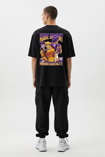 Kobe Bryant Basketball Oversized Black T-Shirt
