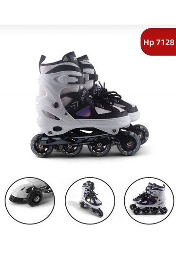 Illuminated Silicone Wheel Number Adjustable Aluminum Body Children's Exercise Skating 2 Functions