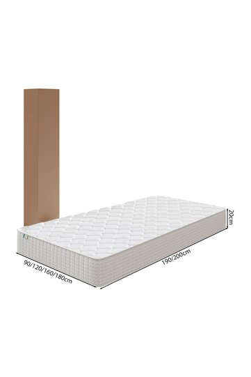 20cm High-Resilience Pocket Spring Mattress, Pressure Distributing & Breathable, in Compressed Box
