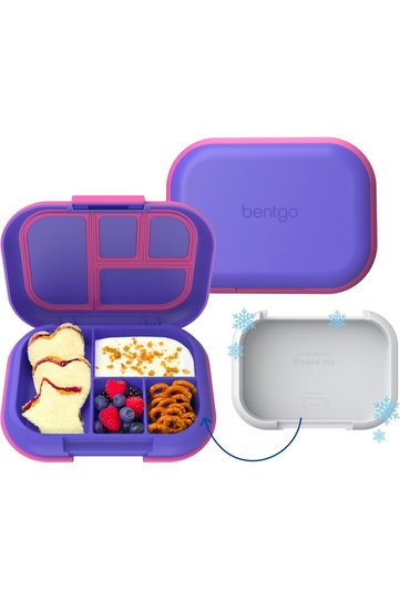 Kids Chill Leak Proof Lunch Box Included Reusable Ice Pack Keeps Food Cold; 4-Compartment Ben