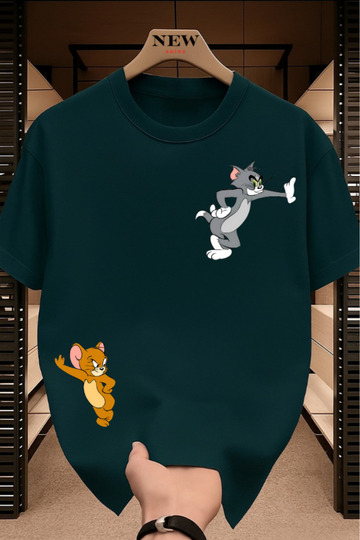 Tom and Jerry Printed Oversized T-shirt