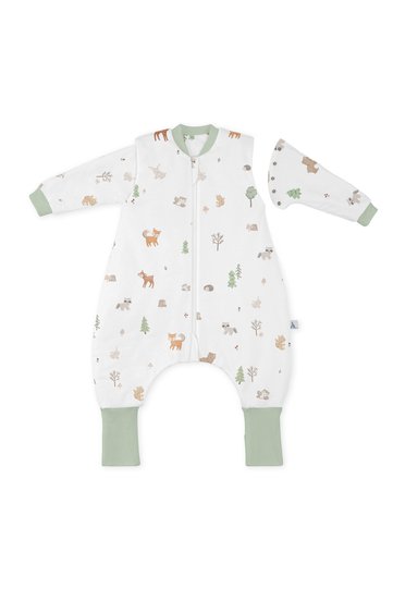 Modal Cotton 2.5 Tog Winter Baby Sleeping Bag with Detachable Sleeves 0-10 Years - Forest