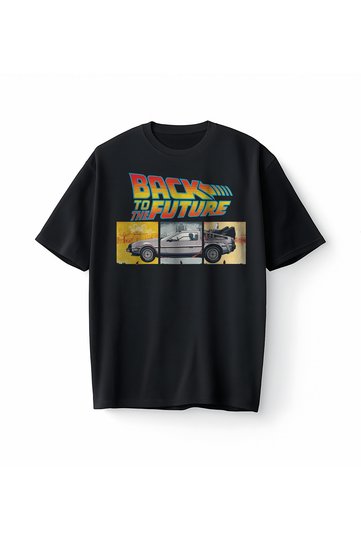 تي شيرت Back to the Future Film Back to the Future كبير الحجم للجنسين