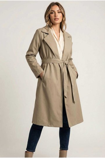 Long (115cm) Women's Hijab Trench Coat