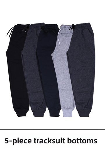 Boys' 5-Piece Straight Sweatpants with Elastic Waist