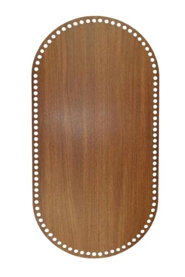 35×25 cm Mini Stroller Base – Perforated Wood Look Knitted Base