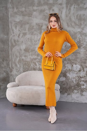 Corded Knitwear Dress