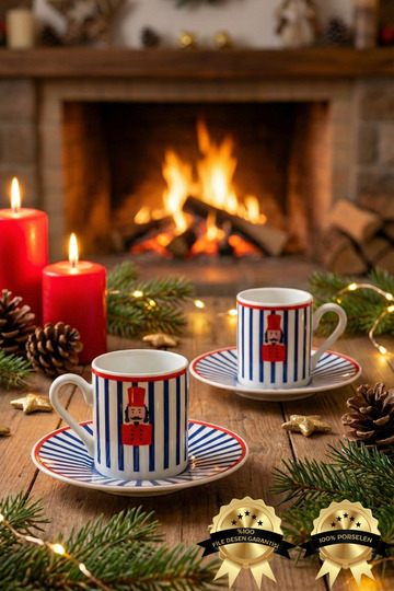 Lead Soldier 2-Person Porcelain Coffee Cup Set