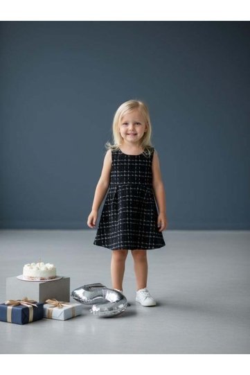 Baby Girl Tweed Fabric Sleeveless Dress