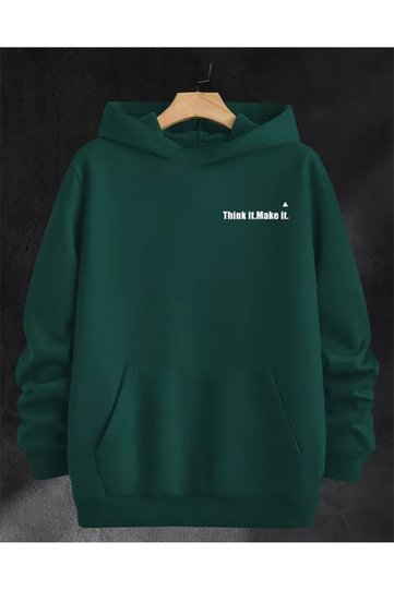 Think İt Chest B Printed K Hooded Sweatshirt