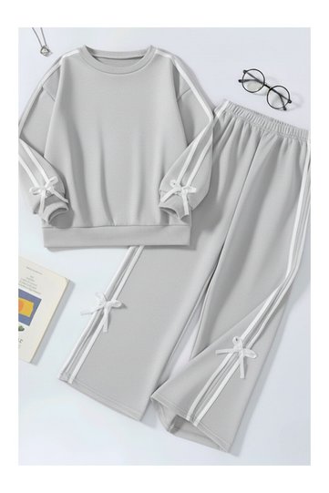 Happy Bebbee Girls' Bow-Detail Tracksuit Set, 3-14 Years