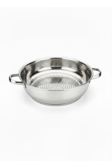 Multi-Purpose Strainer with Stainless Steel Handle, Steaming and Pasta Straining Device Inside the Pot