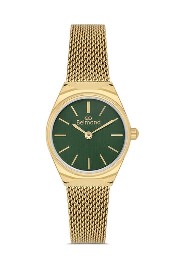 Srl1159.170 Green & Gold Steel Band Women's Wristwatch