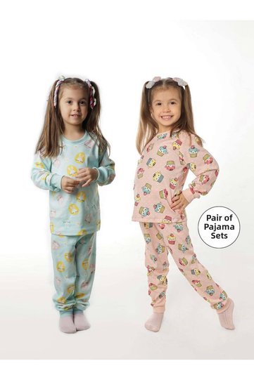 Girls' Pajama Set for Ages 3,4,5,6,7,8 2-Piece Set