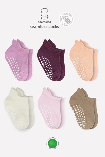 Bistil Baby Girl Baby Boy Organic Seamless Non-Slip Sneakers Socks