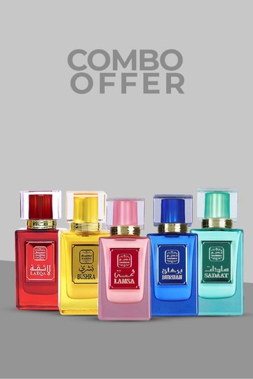 Special Combo(Lamsa, Bushra, Burhan, Sadaat and Laeqa ) | 30ml each | Pack of 5 |for Men&Women