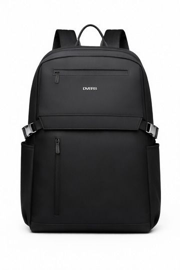 Black 4-compartment water-repellent zipper detailed 15.6-16.1-16.9 inch compatible black laptop backpack