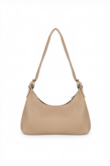 Women's Mink Faux Leather Baguette Hand and Shoulder Bag