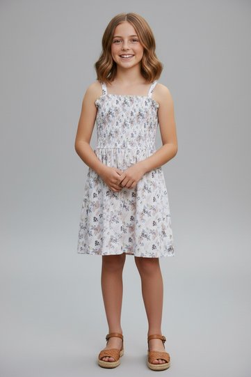 Girl's Combed Cotton Dress
