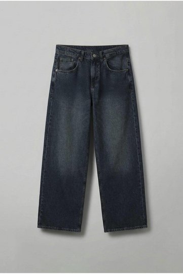 Men's Super Baggy Fit Jean Pants Navy Blue