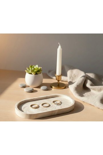 Oval jewelry tray decorative tray candle tray presentation stand multi-purpose handmade
