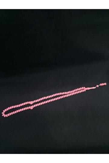 Pink Colored Plastic Stone 99 Grain Prayer Beads 99-Piece Tasbih 1 Piece Islamic Religious Hajj Umrah