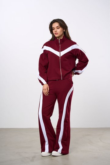 White Striped Double Tracksuit Set |   5007 |   44-50