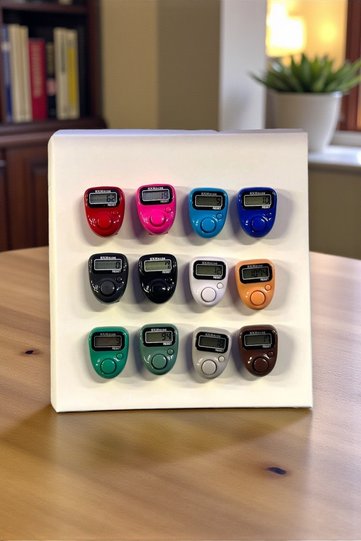 Set of 12 New Generation Digital Zikirmatik | Adjustable Ring Design Digital Tasbih Counter
