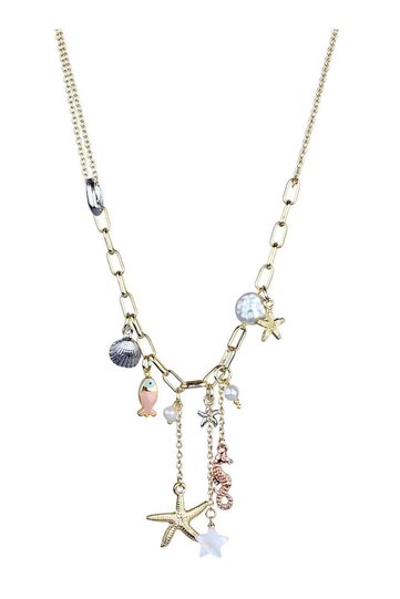 Sea Objects Multiple Color Chain Necklace