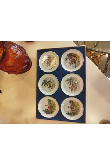 Esterhomedecor Set of 6 German Porcelain Coasters