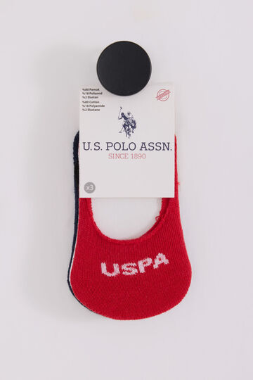 U.S. Polo Assn Baby Boy White Blue Red Baby Socks