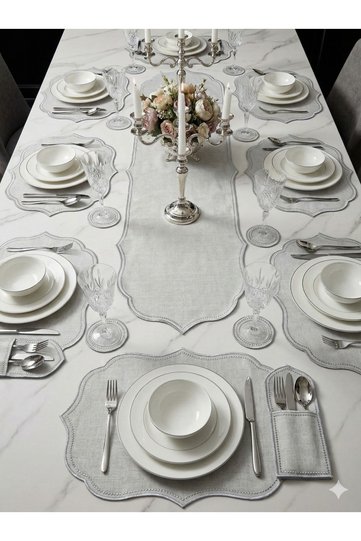 Damla 19 Piece Runner American Service Presentation Set