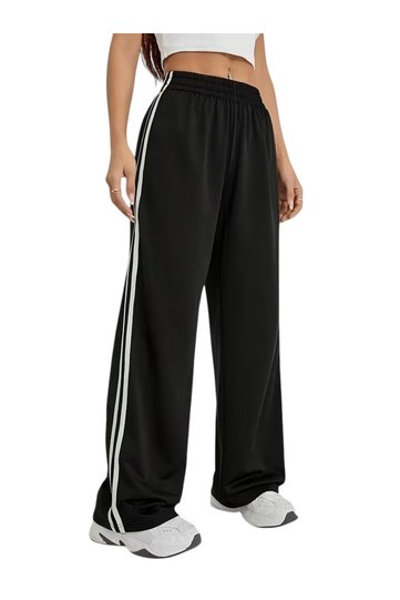 Double Stripe Women's Wide Leg Sweatpants