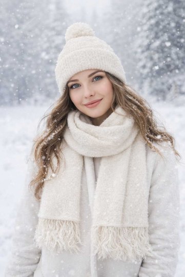 Women, Scarf Beanie Set