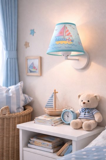 Kids Cute Design Children's Room Baby Room Girl Boy Teenager Room Wall Sconce (E-14 Bulb Compatible)