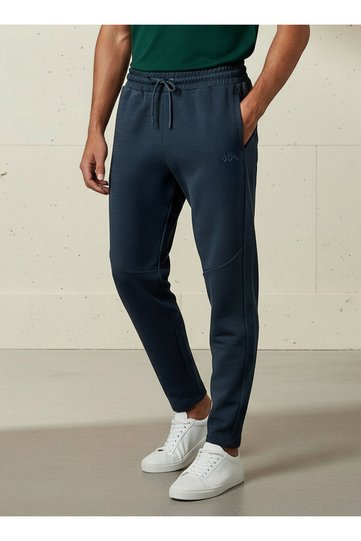 Men Regular Fit Joggers with Drawstring Waist