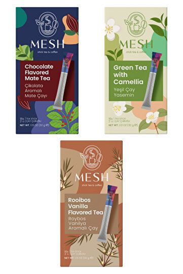 World Teas Tasting Pack 3-Piece Set - Yerba Mate, Jasmine Green Tea, Rooibos Tea