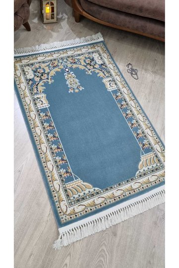 Sapphire Wool Turkey Made Acrylic Woven Thick Carpet Prayer Mat 80X120