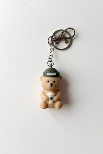 Bearista Silver Chain Keychain, Bag Ornament