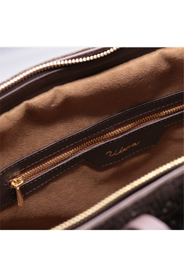 Uderra Genuine Leather Shoulder Bag-S4Ys0412-Brown Knit Printed Leather