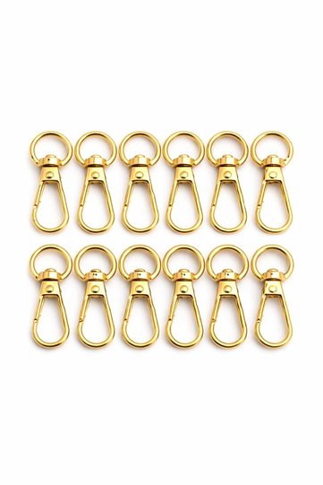 Ring Diameter 1 cm - Length 4. 5 cm Keychain & Bag Spring Hook – Jewelry & Keychain Attachment (12 Pieces)
