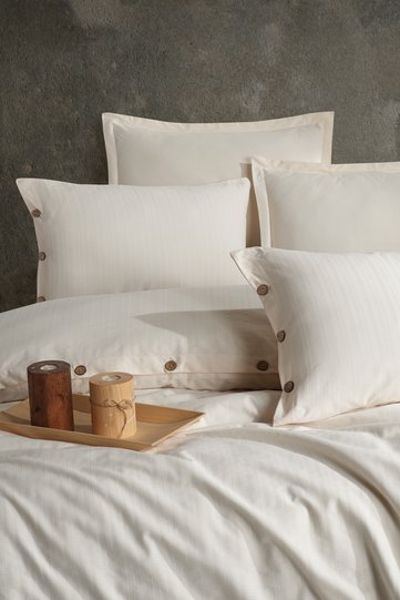 100% Cotton Double Buttoned Duvet Cover Set
