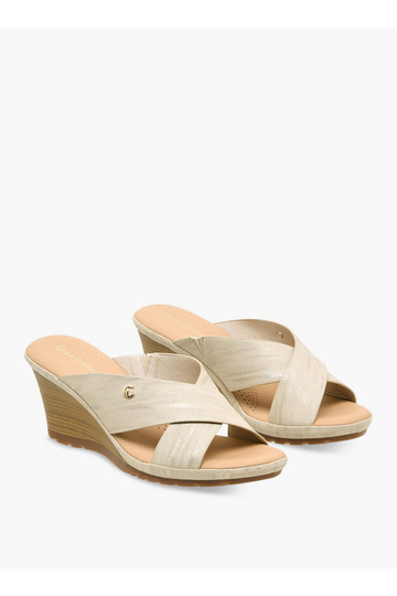 Women Cross Strap Wedge Heel Sandals