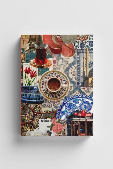 Collage Series 47 Istanbul's Rhythm Bullet Journal A5 Dotted Notebook