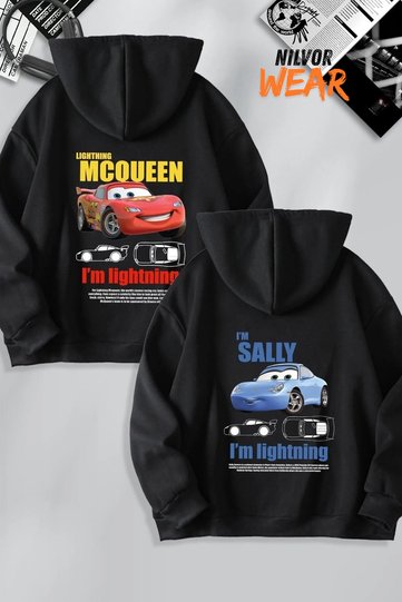 Dear Couple Combination Mcqueen & Sally Suki Printed Special Design Hooded Sweatshirt 2-Piece Hoodie