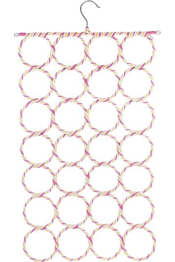 28 Hole Ring Rope Scarf Wraps Shawl Storage Holder Hook Hanger Decor Room