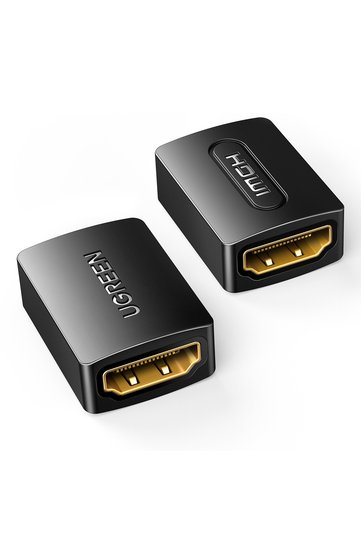 | محول HDMI أنثى إلى أنثى للتمديد بدون شريحة | أسود